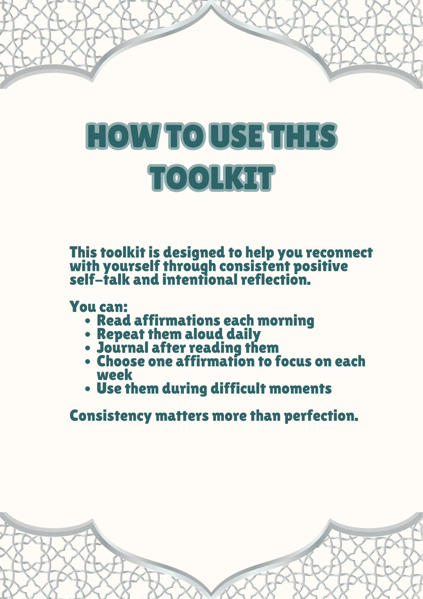 Rise & Rebuild: Daily Affirmations Toolkit
